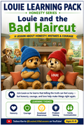 Louie's Little Lessons: Louie and the Bad Haircut | Honesty Activity Pack for Kids Ages 4–8