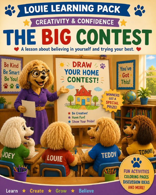 Louie's Little Lessons: Louie and the Big Contest | Confidence Activity Pack for Kids Ages 4–8